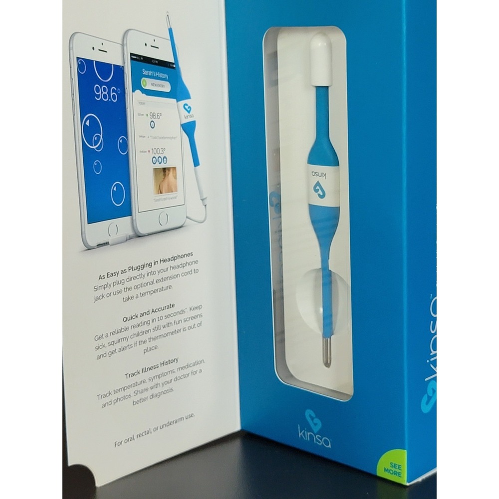 Kinsa KSA003B Smart Thermometer - Blue - New